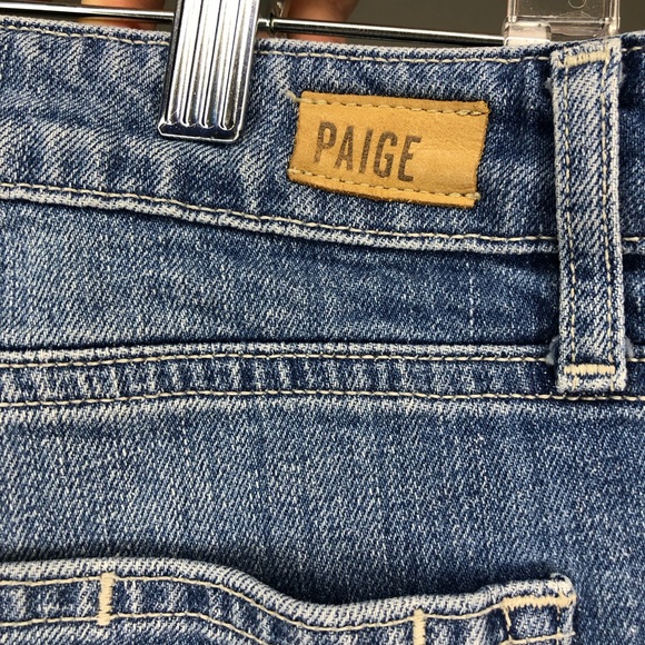 PAIGE Jimmy Jimmy Short Medium Wash Denim Cuffed Shorts Size 27 - Picture 2 of 8